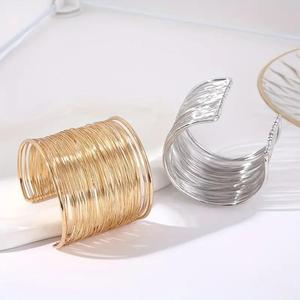 Chất Lượng Hàng Đầu Tốt Nhất Hoàn Thiện Brass Cuff Bangle <span class=keywords><strong>Set</strong></span> Tùy Chỉnh Bán Buôn Thiết Kế Lạ Mắt Tốt Nhất Bán Lady Bangle - Product Image 5