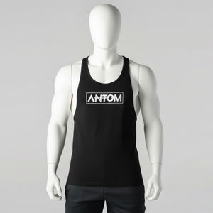 Mens Black Sleeveless Hoodie Gym Shirt Custom Logo Workout Fitness Tank Top Knitted Bamboo Fiber Athletic Vest Muscle Fit - Product Image 4