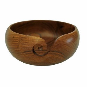 Tazón de hilo de madera de forma y tamaño personalizados de proveedor al por mayor, tazón de hilo de tejer marrón de calidad más fina de India - Product Image 2