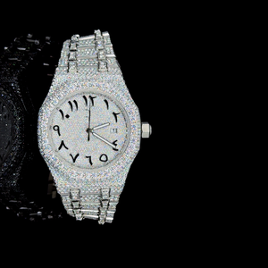 41mm Haute Luxe Designer Montre Hiphop Bling Icedout Montre En Acier Inoxydable Moissanite Diamant Montres pour Hommes Femmes - Product Image 5