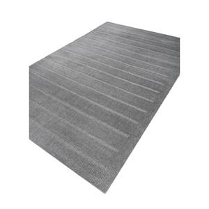 Alfombras Boho Hechas a Mano de Lana en Gris Base y Negro, Rectangulares, para Decoración de Habitaciones y Mesitas de Noche, con Rayas y Colores Sólidos, Técnica de Tejido a Mano -Hwl-140 - Product Image 2