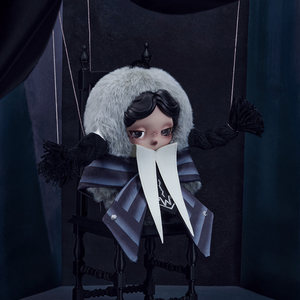 <span class=keywords><strong>POP</strong></span> MART SKULLPANDA Wednesday Plush Nevermore Academy Version avec peluches et jouets en peluche pour les collectionneurs de jouets d'anime - Product Image 3