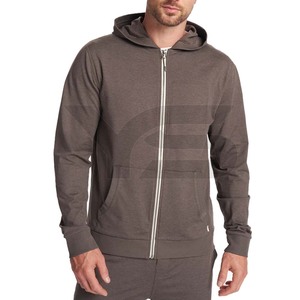 Sudadera con capucha de lana de algodón de invierno al por mayor pequeña MOQ ODM/OEM Sudadera con capucha de cremallera de logotipo de impresión personalizada al por mayor - Product Image 1