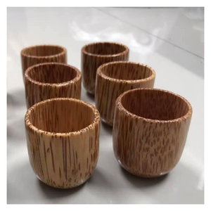 Juego de té rústico de madera de coco hecho en Vietnam, juego de té tradicional de madera de coco perfecto para regalos culturales o servir - Product Image 3