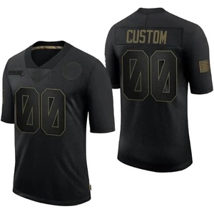 Camiseta de fútbol personalizada para adultos y jóvenes, camiseta de fútbol americana lisa de poliéster de malla en blanco, camisetas de fútbol americano - Product Image 4