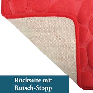FOAM <b>BATH</b> <b>MAT</b> WITH STONES, RED, 50X80 CM - Product Image 3