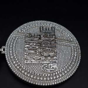 Custom 925 Sterling Silver Men's D VVS Moissanite <b>Pendant</b> <b>Necklace</b> Iced Out Letter <b>Name</b> Hiphop Charm - Product Image 5