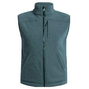 Chaleco de esquí de lana polar para hombre ajustado para hombre con chaleco acolchado impermeable a prueba de viento tejido con patrón sólido chaleco hinchado para hombre - Product Image 2