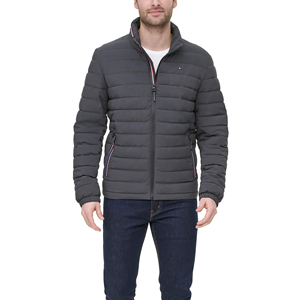 OEM Manufacturers Custom Logo Unisex Puffer <b>Jacket</b> <b>Mens</b> Bubble Bomber <b>Jacket</b> Reversible Windproof <b>Canvas</b> Casual Puffer <b>Jacket</b> - Product Image 1