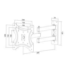 <span class=keywords><strong>Soporte</strong></span> de <span class=keywords><strong>TV</strong></span> Giratorio e Inclinable en Existencia, Precio de Mayoreo, <span class=keywords><strong>Soporte</strong></span> de Pared para <span class=keywords><strong>TV</strong></span> de 10 a 42 Pulgadas, KM-117B - Product Image 6