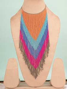 Mejor declaración collar pendiente conjunto Chic gargantilla collares caja de regalo perfecta embalaje cuentas de vidrio gargantilla collar conjunto paquete - Product Image 3