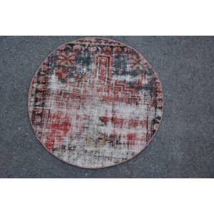 Tapis Kilim Vintage Rouge Noir 2.3X2.3 pieds Grande Surface Laine Turque Latex Support Patchwork Motif Couloir Rectangle 10mm Tapis De Chambre - Product Image 3