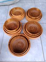 Mangkuk kayu jati buatan tangan dari Bali alat makan & peralatan makan sekali pakai