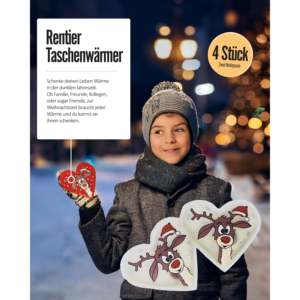 Calentadores de manos y pies con forma de corazón de reno Didi, juego de 4 - Product Image 2