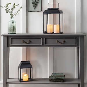 Lanternes porte-bougies élégantes en métal noir pour la vente en gros, décorations de table et de sol, lanternes classiques en verre transparent - Product Image 6