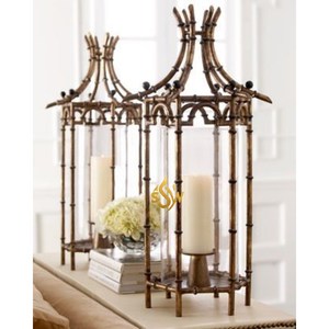 Tarro de vela único y farol para el hogar de alta calidad, tamaño personalizado, diseño moderno, farol colgante de Metal, Ramadán decorativo dorado marroquí - Product Image 4