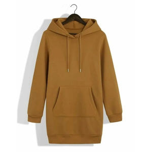Sudadera con Capucha Larga y Holgada Personalizada para Mujer, con Impresión OEM, Corte Extendido, Felpa, Tejido Transpirable de Mezcla de Algodón - Product Image 1