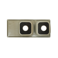 Prix pas cher 100plus 980x415x190mm Double Bol En Acier Inoxydable Évier Pressé avec Robinet Forme Carrée Deux Trous Fabriqué au Vietnam