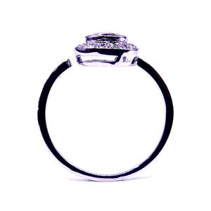 Bague personnalisée en or blanc 14 carats de style vintage Trendy Unique Natural Rose Cut Diamond Classic and Elegant - Product Image 5