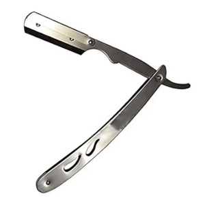 Rasoir professionnel à bord droit avec poignée en argent lames turques en acier inoxydable nouveau rasoir de sécurité jetable par ANAAIF - Product Image 6