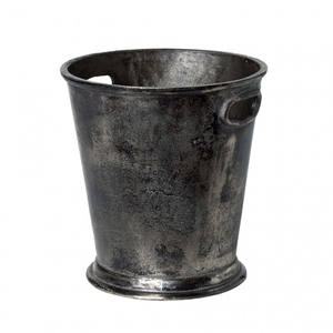 Grand seau à bière décoratif de luxe en métal Refroidisseur à champagne en aluminium argenté Refroidisseur à vin de glace à champagne - Product Image 5