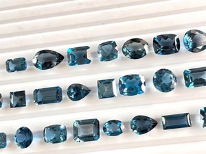 AA พลอยตัดรูปร่างผสมหลวมสีฟ้าลอนดอนสีฟ้าสำหรับทำเครื่องประดับ - Product Image 2