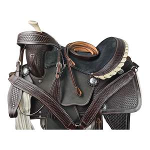 Sillines de carreras de barril al por mayor de alta calidad, monturas de caballo occidentales Premium de cuero genuino hechas a mano, monturas de Rodeo de vaquero a granel - Product Image 3