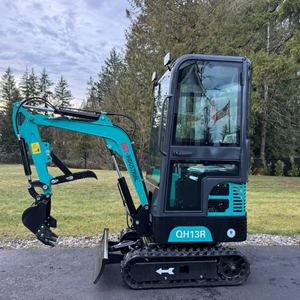 ENVÍO GRATUITO Miniexcavadora AGT QH13R de 13.5 HP con cuchilla de rellenado de 39 pulgadas y cucharón de 15 pulgadas, completamente cerrada, ventilador, EPA, CE, conexión auxiliar y plomería. - Product Image 1