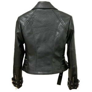 Chaqueta de cuero de calle para hombre, chaqueta de cuero de Pu delgada con cuello levantado, abrigo informal de moda para motocicleta, abrigo de cuero para motociclista para hombre - Product Image 2
