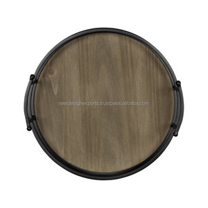 PREMIUM QUALITY Metal and Wood Tray - Product Image 2