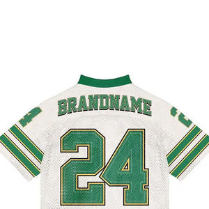 Maillot de football Streetwear, impression de chiffres en gras avec des graphismes de crâne, design tendance et ample. - Product Image 5