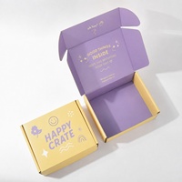 Petites boîtes carrées personnalisées en carton ondulé noir recyclable pour l'expédition de chaussures et de vêtements, emballages en carton personnalisés pour envoi postal