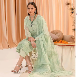 Trajes de fiesta confeccionados pakistaníes, venta al por mayor, diseño shalwar kameez confeccionado para mujeres, trajes de fiesta bordados de diseñador - Product Image 1