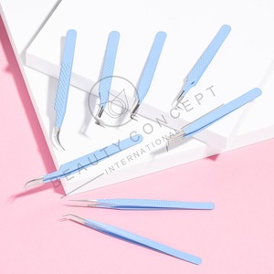 Stainless Steel Fiber Tip Lash Tweezers Nano Fiber Grip Tweezers Custom Logo 90 Degree Tweezers for Eyelash Extensions - Product Image 5