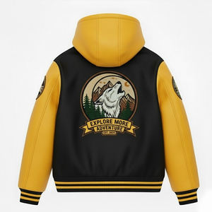 Chaqueta Universitaria de Alta Calidad, Nueva Llegada 2025, para Hombre, Chaquetas Universitarias de Lana Personalizadas con Parches Bordados, Superventas - Product Image 2