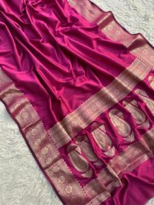 Seda suave de excelente calidad con Jacquard Work Sari Mujer Fabricante de moda de Surat a precio mayorista - Product Image 5