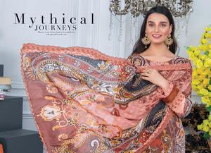 Shalwar kameez ชุดเดรสผ้าฝ้าย100% สไตล์ปากีสถานชุดเดรสผ้าคอตตอนลายดอกฤดูร้อน - Product Image 3