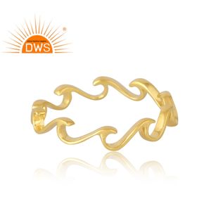 Anillo de Plata de Ley 925 chapado en oro de 18 quilates, joyería fina Demi para mujer, regalo para ella - Product Image 3