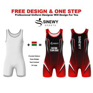 Vente en gros Singlet de lutte personnalisé Nouvelle arrivée Sublimation Spandex Wrestling Wear Singlet de lutte pour hommes, Singlet de lutte pour enfants - Product Image 4