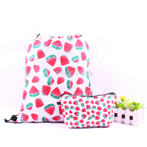 Ensemble de trousses de toilette portables à imprimé dessin animé avec fermeture éclair, grande capacité, en polyester, organisateur de voyage, vente en gros - Product Image 3