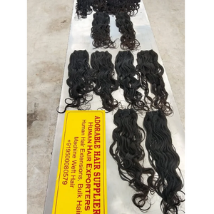 ผมต่อแนวหนังกำพร้าธรรมชาติบริสุทธิ์จากอินเดียมัดผมเป็นลอนตรง - Product Image 4