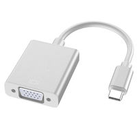 Cable Adaptador USB 3.1 Tipo C a VGA 1080P para MacBook, Computadora de Escritorio, Laptop, HDTV, Proyector con Revestimiento de PVC
