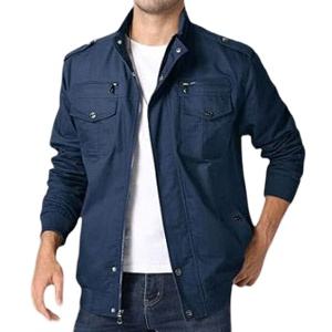 Chaqueta de Lona, Chaqueta de Motociclista, Chaqueta de Lona de Algodón a la Moda para Hombre - Product Image 2