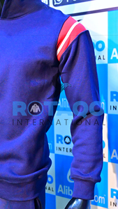 Ensemble de survêtements en laine de haute qualité pour hommes hiver sweat à capuche à manches longues pantalon de jogging Patchwork Fitness Run Suit Casual - Product Image 3