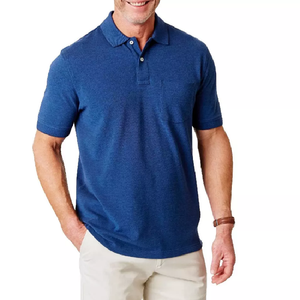 Camiseta de polo para hombre de la mejor calidad, estampado personalizado, patrón sólido alto, ajuste informal a la moda, punto de Fitness de gran tamaño - Product Image 3