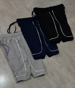 กางเกงขาสั้นผ้ายืดไมโครเอวยางยืดของผู้ชายสไตล์สตรีทสูงแห้งเร็ว - Product Image 4