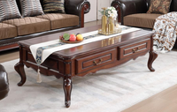 Table basse américaine en bois massif avec tiroirs de rangement, style vintage, rectangulaire, pour salon, meubles de maison GSD20-GSD24