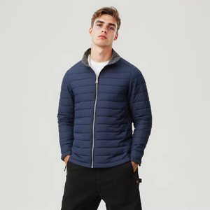 Veste matelassée stylée pour hommes, vestes chaudes, manteau d'hiver matelassé, vêtements d'extérieur décontractés, à la mode, OEM, ODM, veste d'hiver personnalisée - Product Image 1
