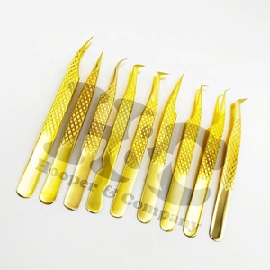 New Arrival Gold Stainless Steel <b>Eyelash</b> <b>Extension</b> Tweezers Custom Packing Logo Low MOQ Sustainable Lash <b>Extension</b> Tool <b>mink</b> - Product Image 5