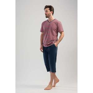 Ensemble Capri à manches courtes et col en V pour homme avec poches, collection de vêtements débardeur - Product Image 4